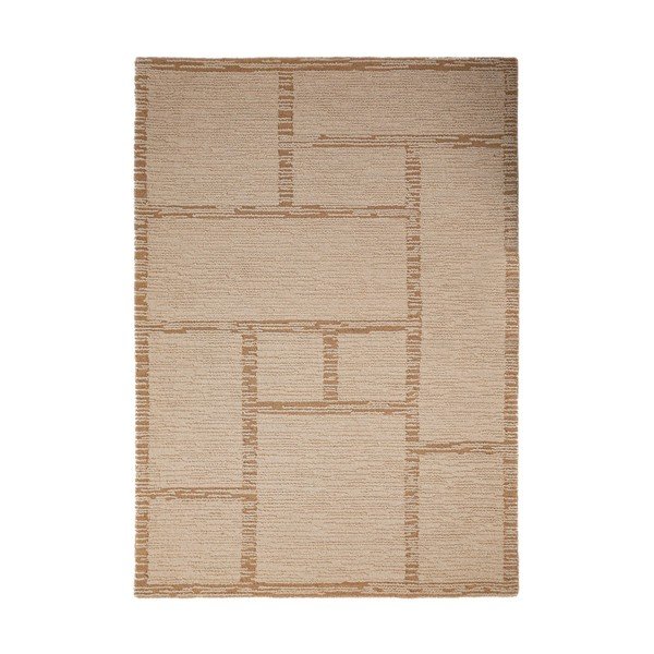 Covor în culoare naturală țesut manual din lână 160x230 cm Harris Modula Wool – Flair Rugs