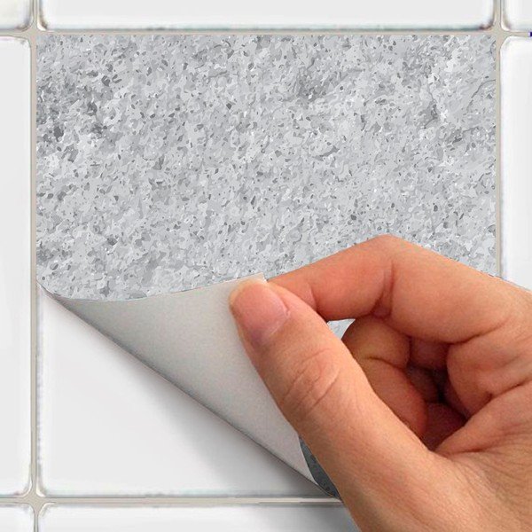 Set 24 autocolante de perete Ambiance Cement Tile With Stones Effect, 10 x 10 cm-image-2