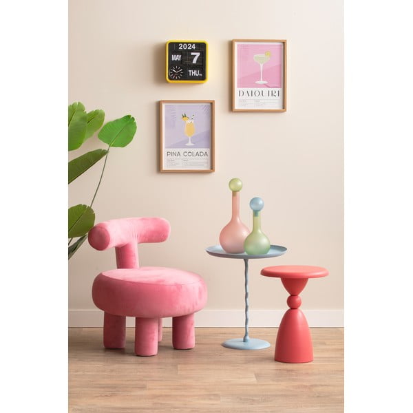 Măsuță auxiliară rotundă din metal ø 40 cm Zig Zag – Leitmotiv-image-3