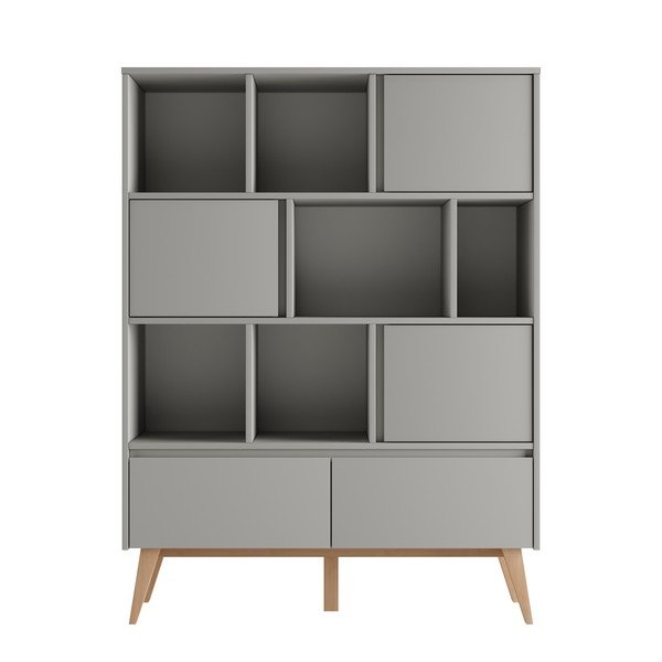 Bibliotecă pentru copii gri 120x42,5 cm Swing – Pinio-image-3