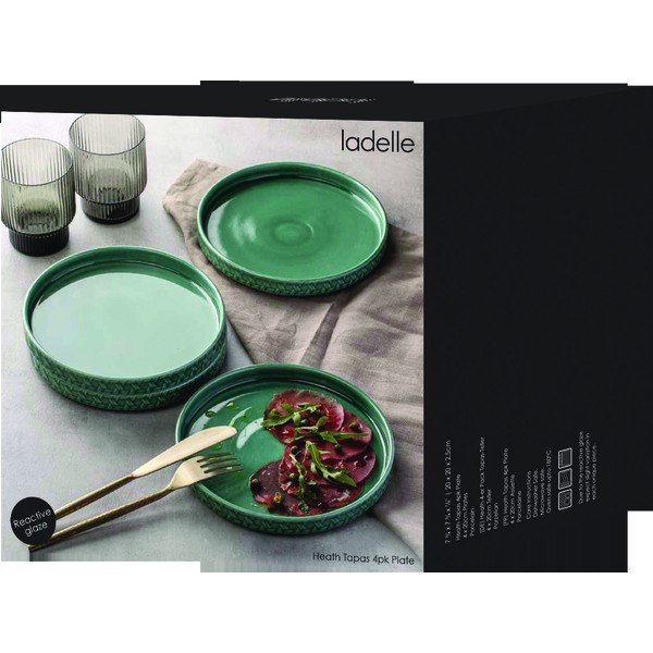 Farfurii pentru desert din porțelan turcoaz 4 buc.  ø 20 cm Heath Jade – Ladelle-image-4