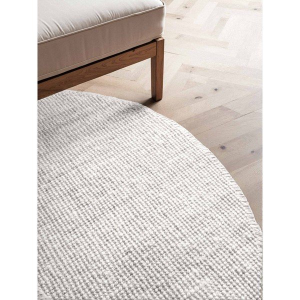 Covor gri deschis reversibil/țesut manual rotund din iută ø 200 cm Bouclé Jaipur – Hanse Home-image-2