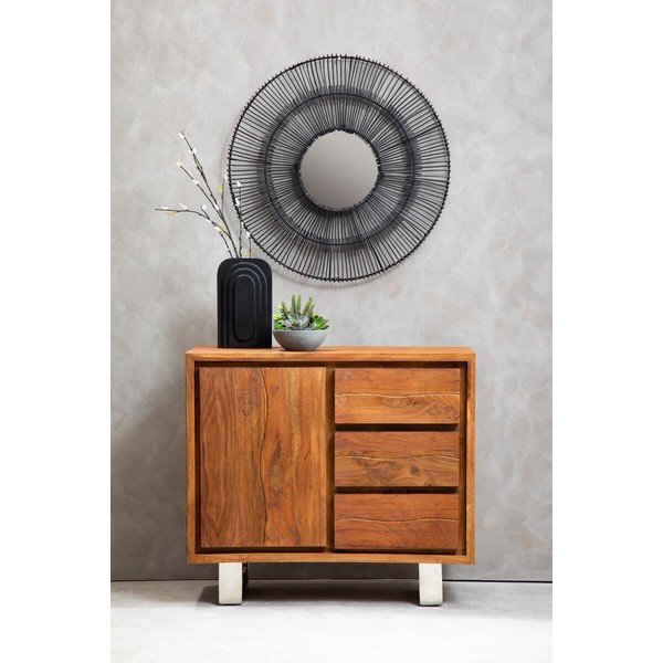 Comodă în culoare naturală închisă din lemn de acacia 92x82x40 cm Simla – Premier Housewares-image-4