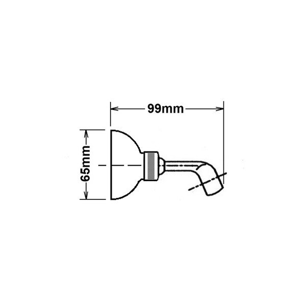 Suport pentru capul de duș argintiu lucios din alamă ø 6,5 cm – Sapho-image-1