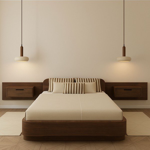 Lustră maro/bej LED cu abajur din piatră ø 15 cm Karo – Opviq lights-image-1