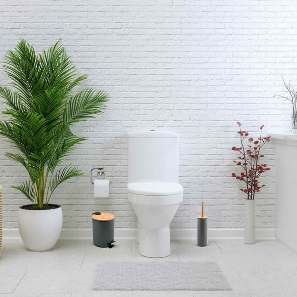 Coș de gunoi gri închis cu pedală din oțel 3 l   Adonis – Spirella-image-1