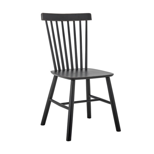 Scaun de dining negru din lemn de arbore de cauciuc Mill – Bloomingville