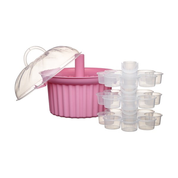 Vas portabil cu capac cu 3 etaje pentru brioșe Kitchen Craft Sweetly Does It-image-2