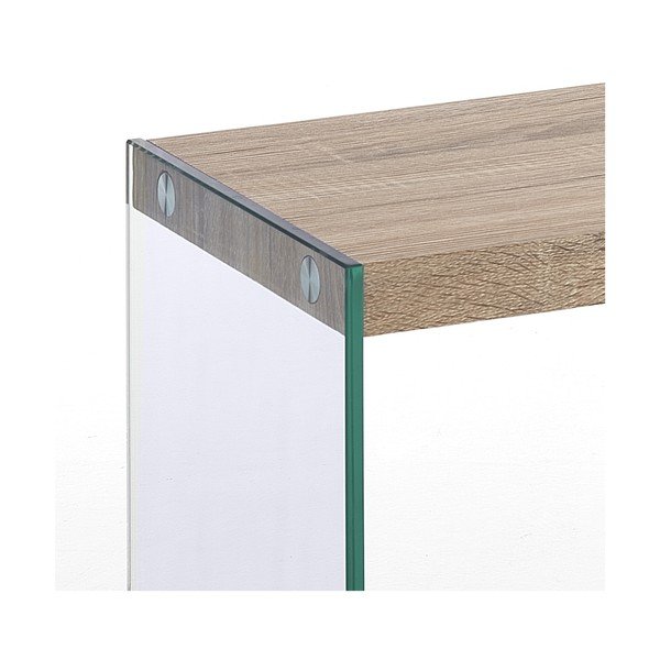Comodă TV în culoare naturală din sticlă 120x45x29,5 cm Nancy – Tomasucci-image-3