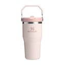 Termos roz deschis din oțel inoxidabil 600 ml IceFlow™ Flip Straw 2.0 Tumbler Rose Quartz – Stanley