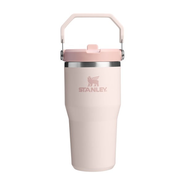 Termos roz deschis din oțel inoxidabil 600 ml IceFlow™ Flip Straw 2.0 Tumbler Rose Quartz – Stanley