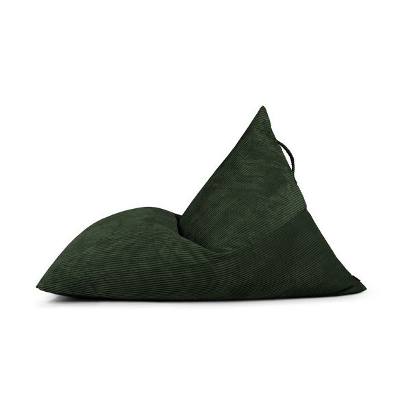 Fotoliu bean bag verde cu tapițerie din catifea reiată Razzmatazz – SLOWDOWN