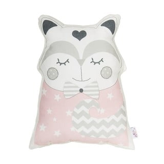 Pernă din amestec de bumbac pentru copii Mike & Co. NEW YORK Pillow Toy Smart Cat, 23 x 33 cm, roz
