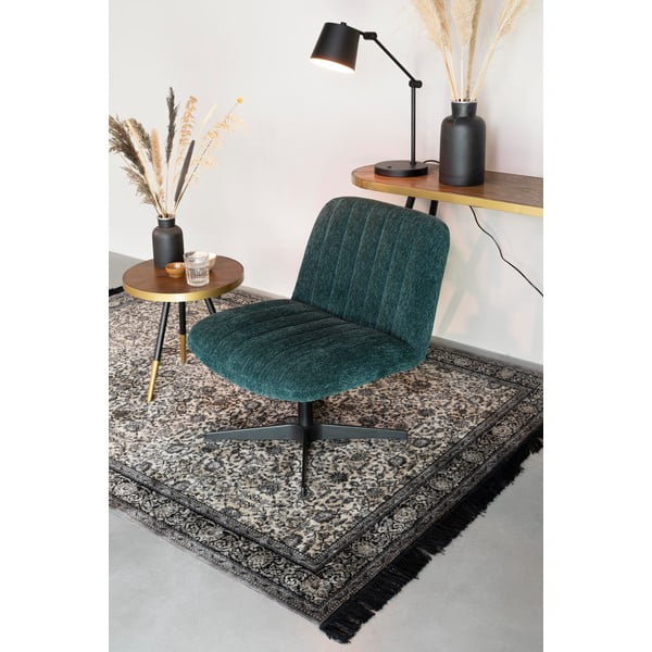 Veioză neagră cu abajur din metal (înălțime 60 cm) Hajo – White Label-image-4