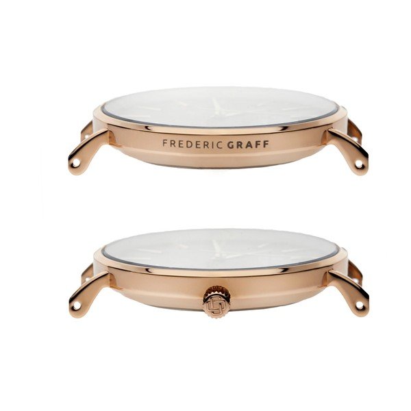 Ceas unisex Frederic Graff Rose Eger Silver Mesh, curea metalică, roz-auriu-image-3