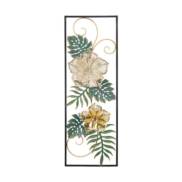 Decorațiune suspendată metalică Mauro Ferretti Campur -B-, 31 x 90 cm, motive florale