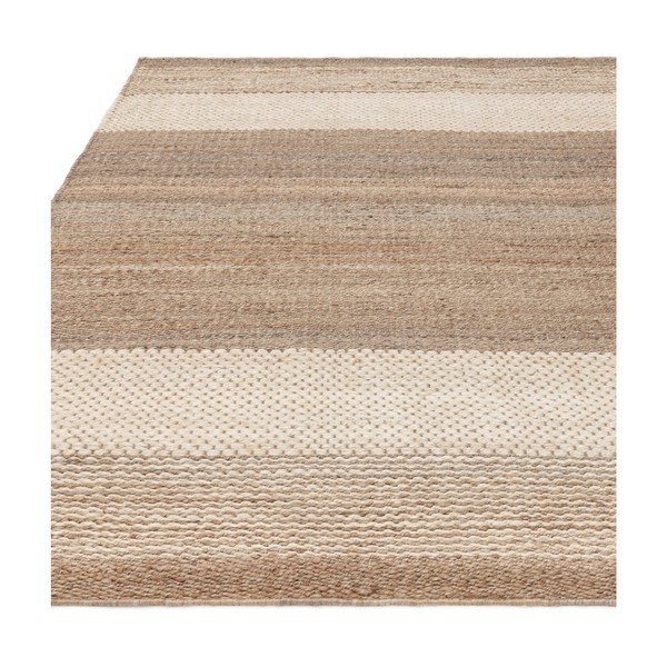 Covor alb/bej reversibil/țesut manual din iută 120x170 cm Cedar – Asiatic Carpets-image-4