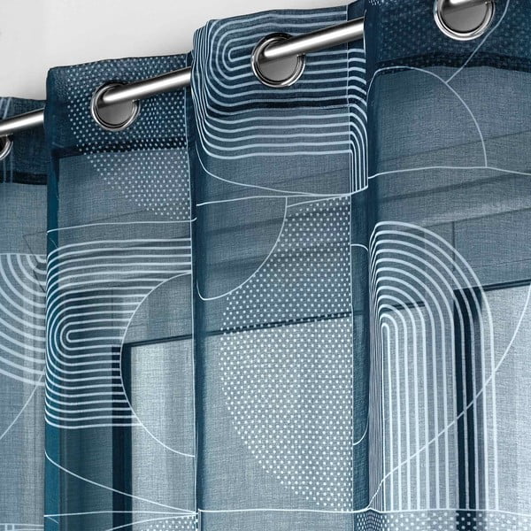 Perdea albastru-închis 140x280 cm Esquisse – douceur d'intérieur-image-1