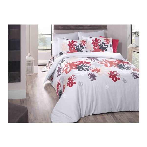 Set lenjerie de pat din bumbac pentru pat de o persoană Ranforce Casual, 160 x 220 cm