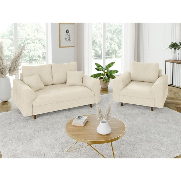 Canapea bej 150 cm Ariella – Ropez-image-4