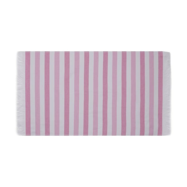 Prosoape de plajă roz 2 buc. din bumbac 70x140 cm Stripe  – Foutastic