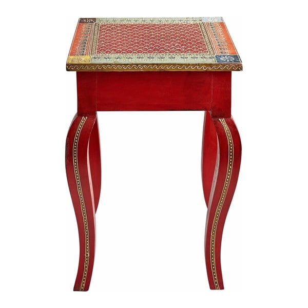 Măsuță auxiliară din lemn de mango Støraa Vito, roșu-image-1