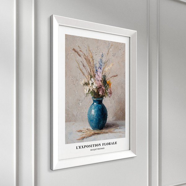 Tablou cu ramă imprimat 56x75 cm Blue Vase – Styler-image-3