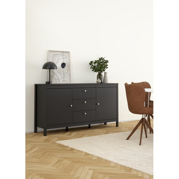 Comodă neagră joasă 152x80 cm Madrid – Tvilum-image-1