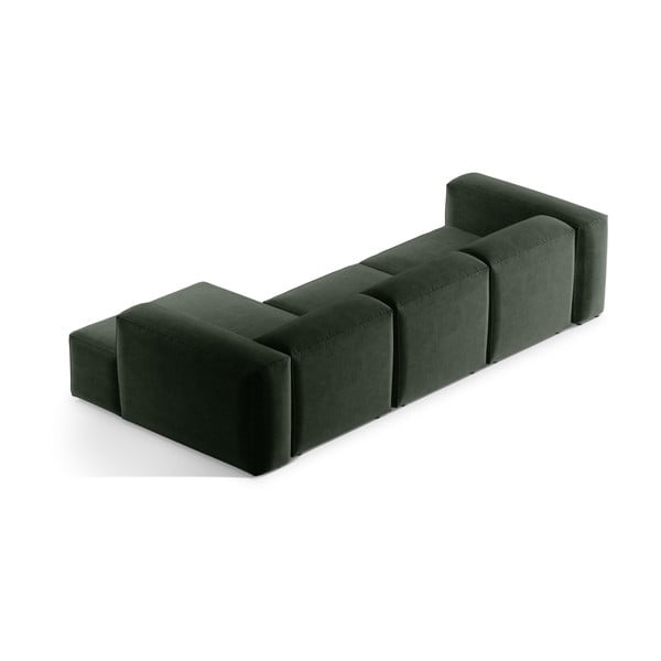 Colțar verde (cu colț pe partea dreaptă/cu șezlong) Bergamo – Cosmopolitan Design-image-4
