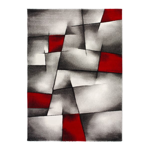Covor Universal Malmo, 140 x 200 cm, roșu - gri