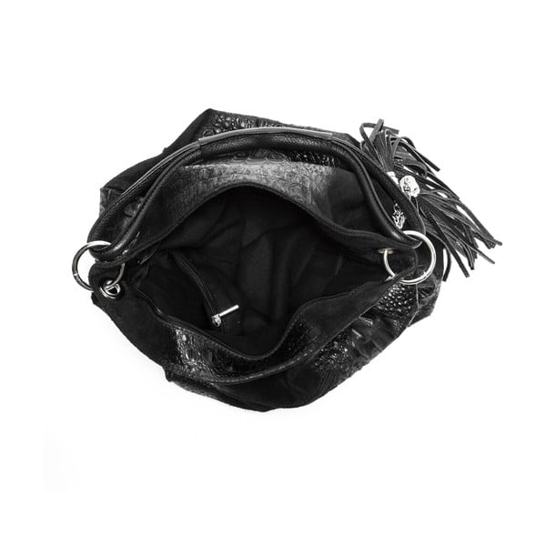 Poșetă din piele Luisa Vannini Coco, negru-image-4