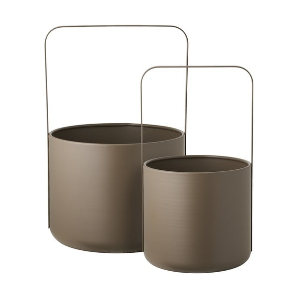 Ghivece decorative 2 buc. din metal ø 24,5 cm Tule – House Nordic-image-2