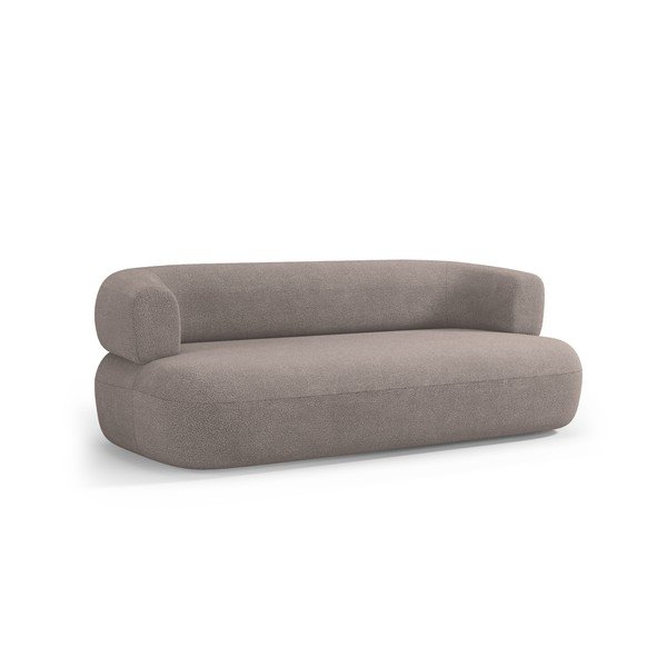 Canapea maro deschis cu tapițerie din țesătură bouclé 178 cm Jenny – Micadoni -image-1