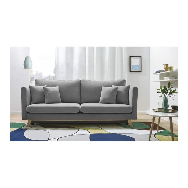 Canapea extensibilă Bobochic Paris Triplo, gri-image-4