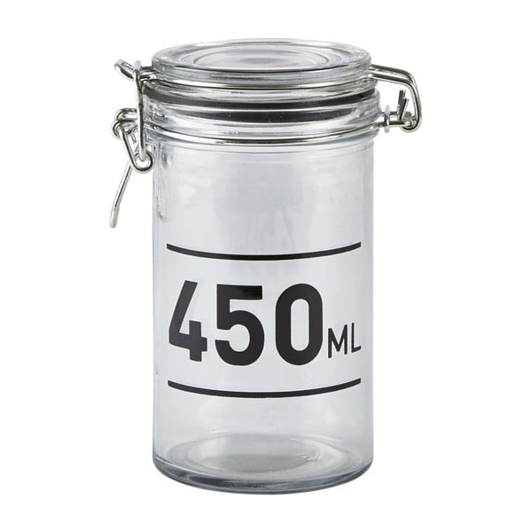 Recipient de sticlă cu capac KJ Collection Jar, 450 ml