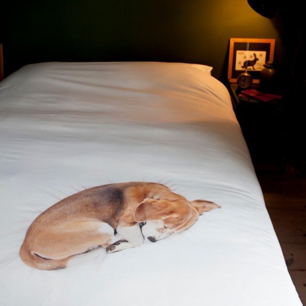 Lenjerie de pat din bumbac Snurk Bob, 140 x 200 cm-image-2