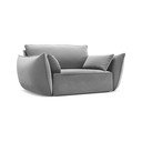 Fotoliu gri deschis cu tapițerie din catifea Vanda – Mazzini Sofas