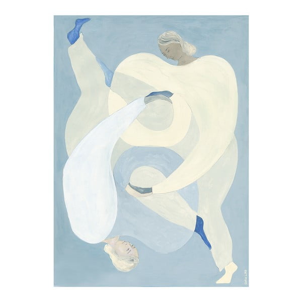 Poster 50x70 cm Hold You - Blue – Sofia Lind – The Poster Club