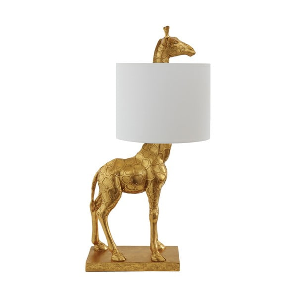 Veioză aurie cu abajur textil (înălțime 70 cm) Silas – Bloomingville