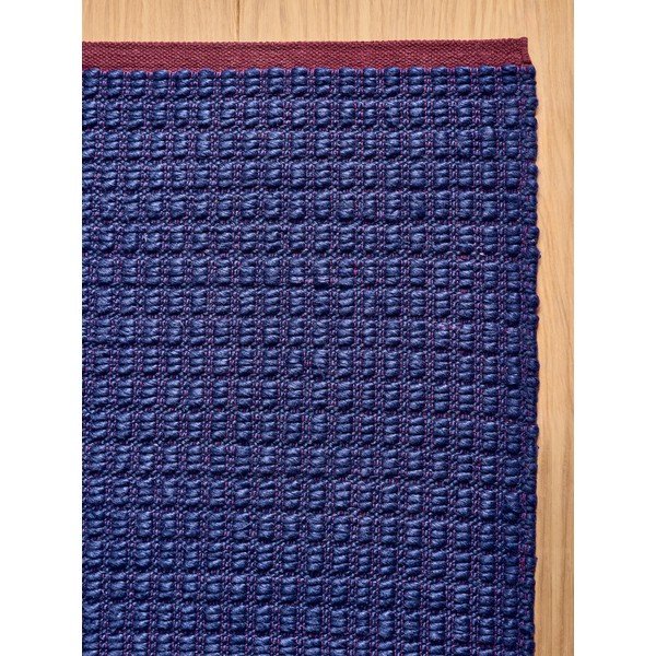 Covor albastru țesut manual 200x290 cm Kai – MADE-image-3
