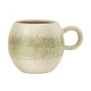 Cană din gresie ceramică Bloomingville Paula, 280 ml, verde-alb