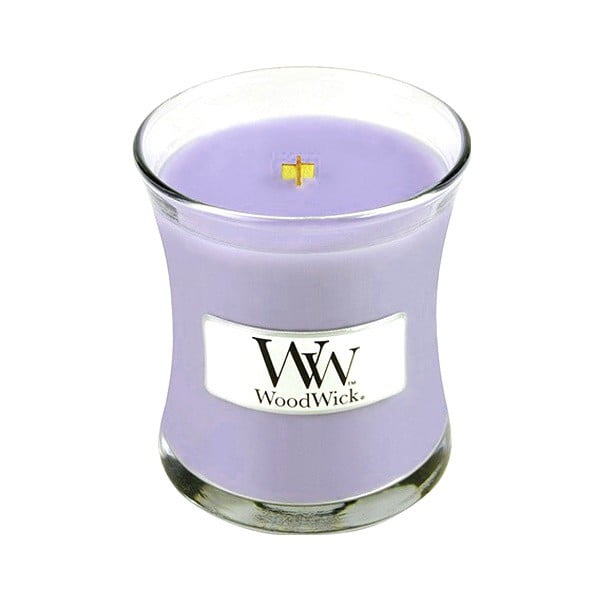 Lumânare parfumată WoodWick Liliac, durată de ardere 20 ore