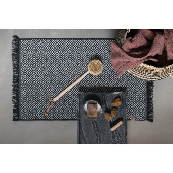 Covoraș de baie negru din material textil 50x80 cm Morocco – Mette Ditmer Denmark-image-1