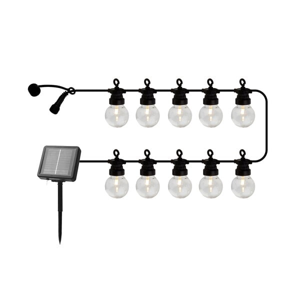 Ghirlandă luminoasă număr becuri 10 buc. solară lungime 300 cm Lucas Clear – Sirius