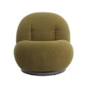 Fotoliu verde cu tapițerie din stofă bouclé Gumaca – Light & Living