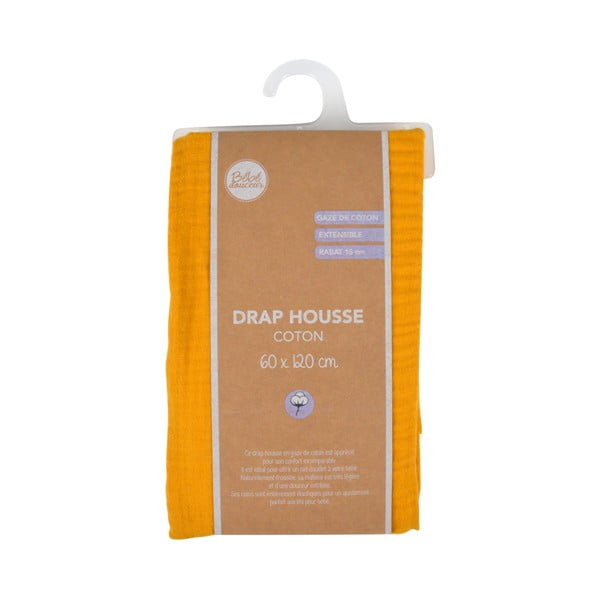 Cearceaf pentru copii din muselină pentru pătuț cu elastic 70x140 cm – Bébé Douceur-image-4