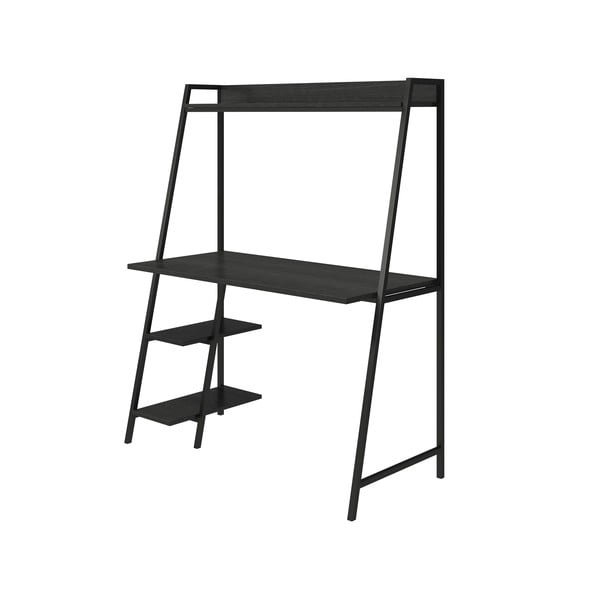 Birou de perete cu blat cu aspect de lemn de stejar 51x111 cm Bushwick – Novogratz-image-2