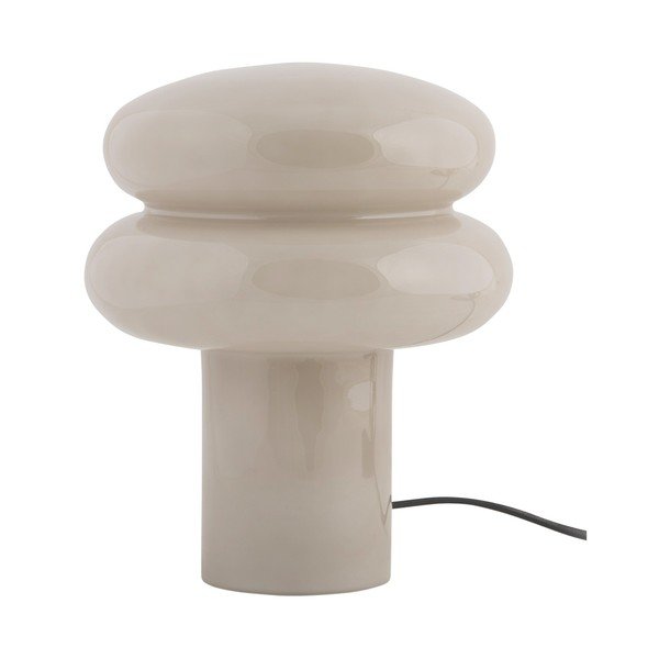 Veioză bej din sticlă (înălțime 24 cm) Incesante – Leitmotiv