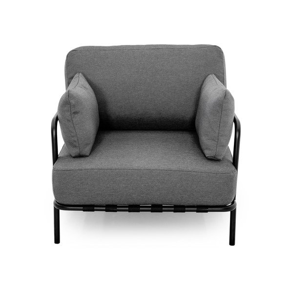 Fotoliu de grădină gri închis capitonat Salve – Sit Sit-image-2