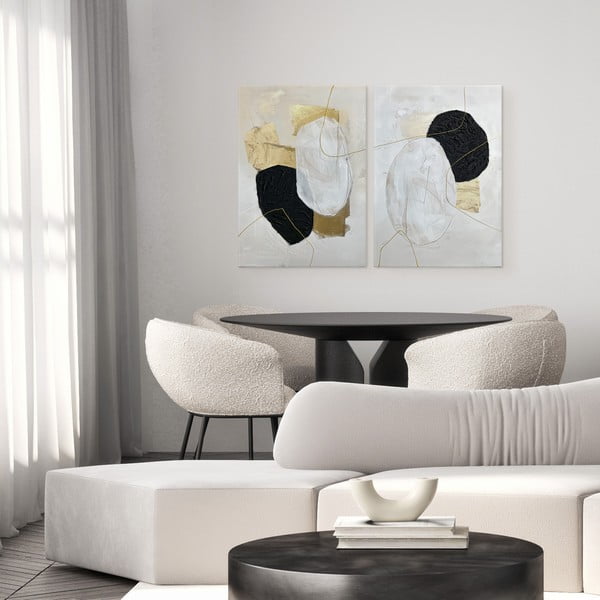 Set de tablouri cu detalii pictate manual 2 buc. 50x70 cm Crystal – Styler-image-2